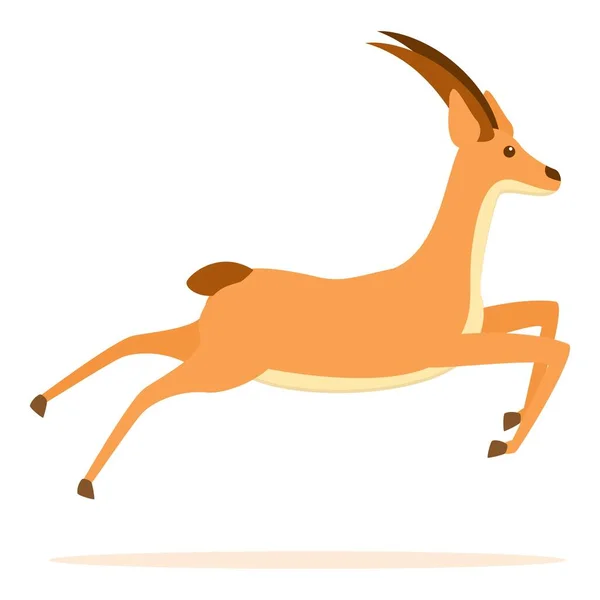 Ícone de gazela selvagem, estilo cartoon —  Vetores de Stock