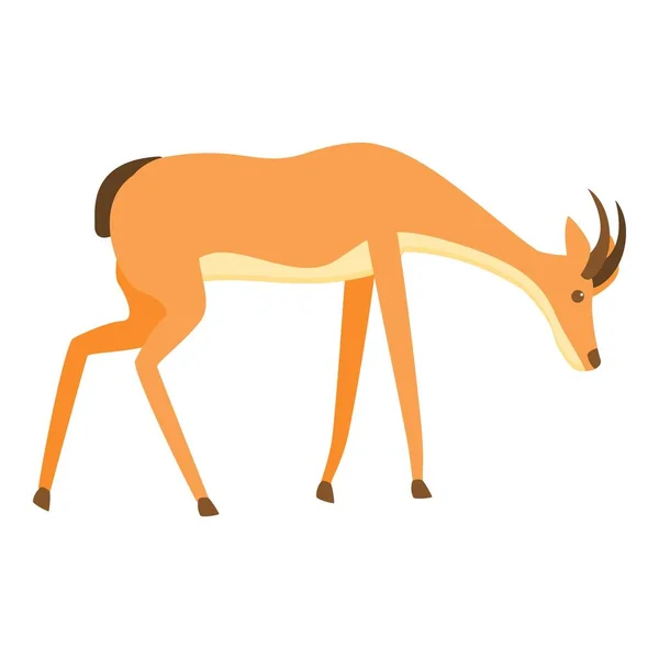 Sétáló gazella ikon, rajzfilm stílus — Stock Vector