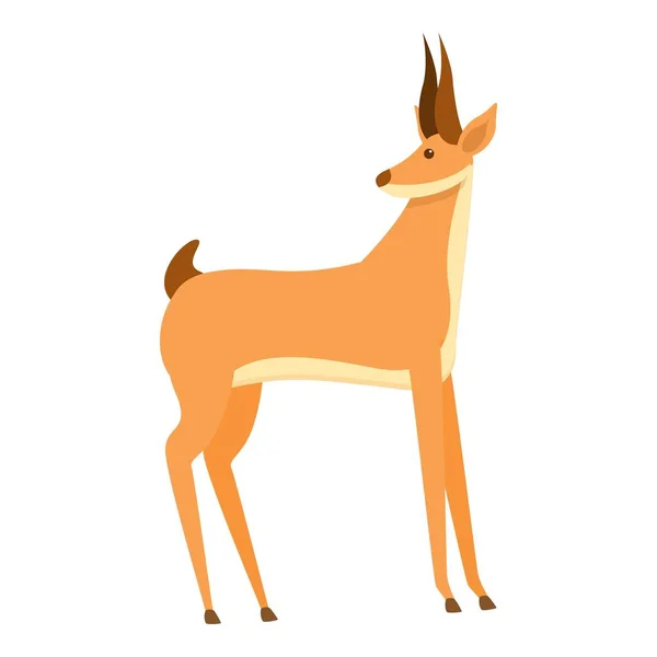 Faune icône de gazelle, style dessin animé — Image vectorielle