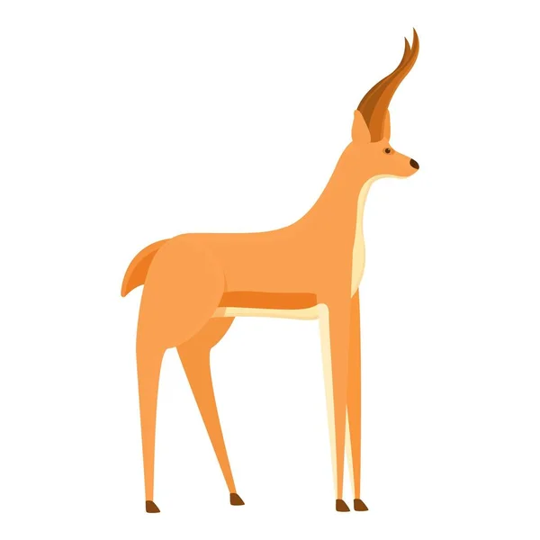 Egzotikus gazella ikon, rajzfilm stílus — Stock Vector