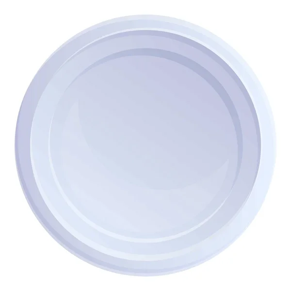 Breakfast plate icon, cartoon style — Stock Vector