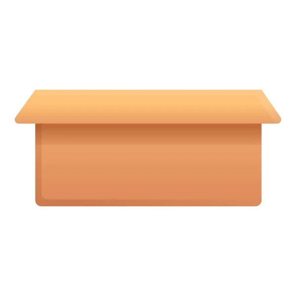 Carton box icon, cartoon style — Stock Vector