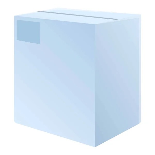 White Box Ikone, Cartoon-Stil — Stockvektor