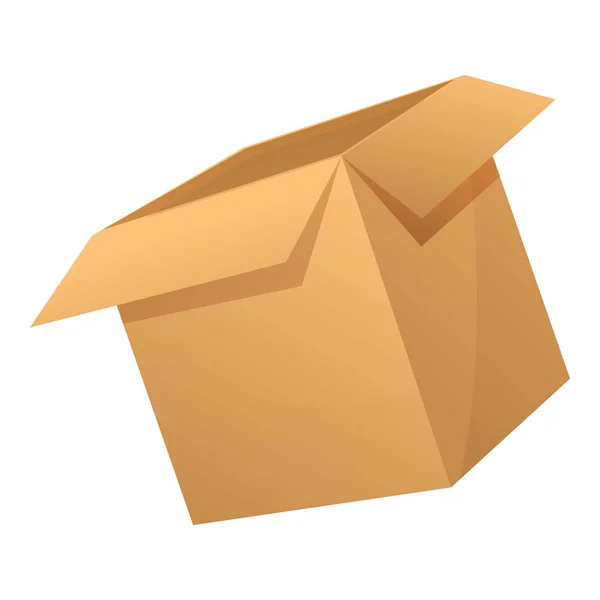 Icono de caja de paquete de exportación, estilo de dibujos animados — Vector de stock