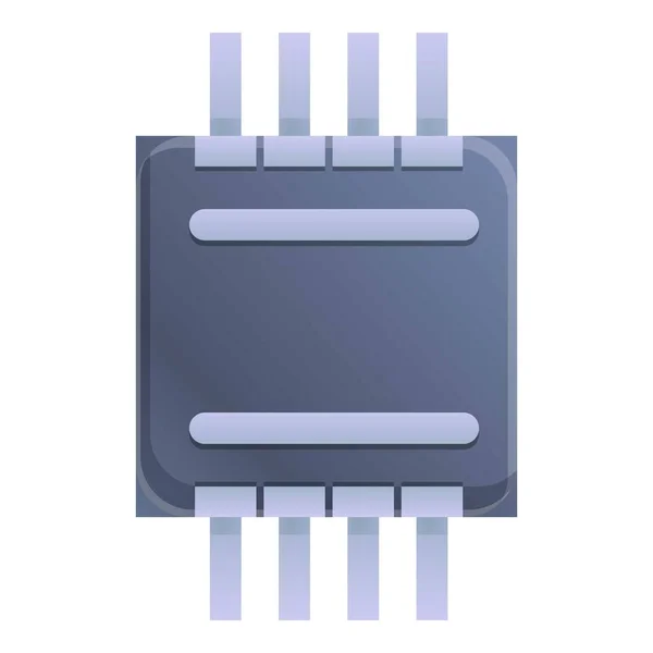 Chip icona condensatore, stile cartone animato — Vettoriale Stock
