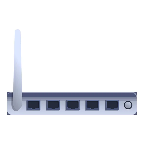 Wifi réseau de modem icône de port lan, style dessin animé — Image vectorielle
