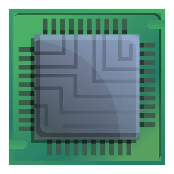 Icona del processore del computer, stile cartone animato — Vettoriale Stock