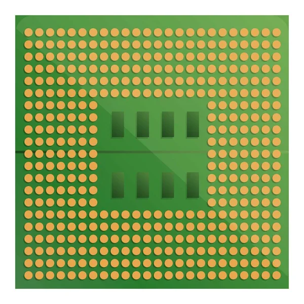 Icona del processore Gpu, stile cartone animato — Vettoriale Stock