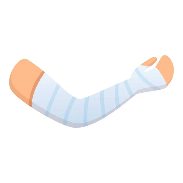 Full hand bandage icon, cartoon style — Stockový vektor