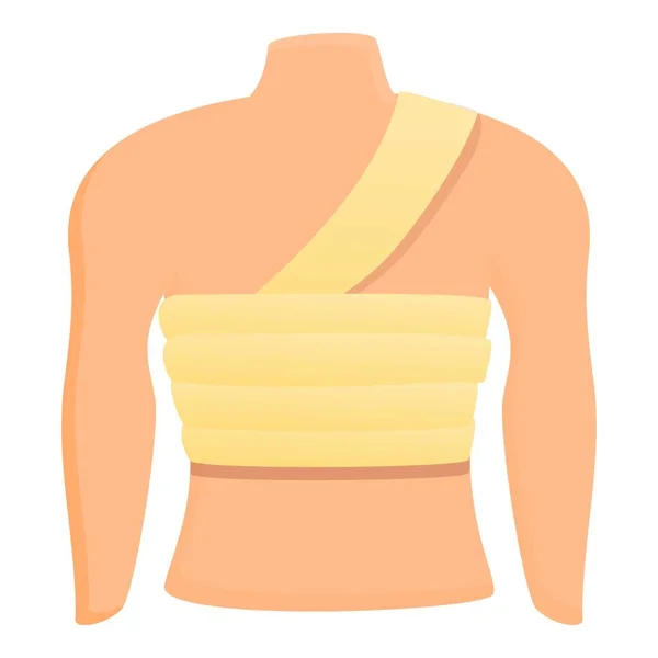 Icône de bandage corporel Ambulance, style dessin animé — Image vectorielle