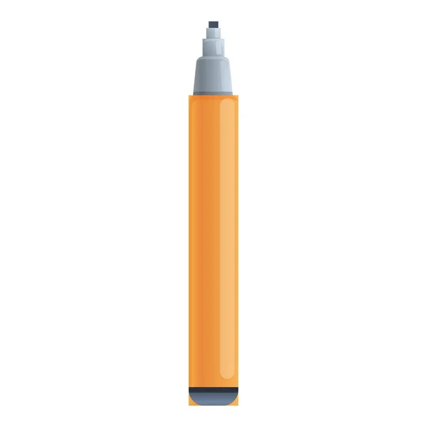 Kartáč plstěné pero ikona, kreslený styl — Stockový vektor
