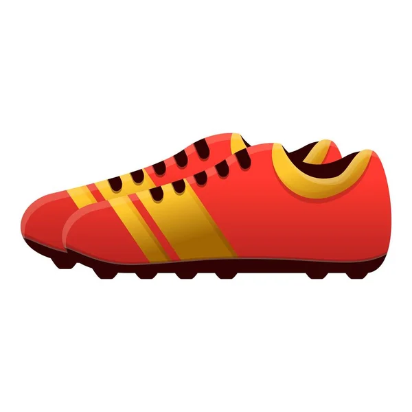 Icono de zapatos de fútbol, estilo dibujos animados — Vector de stock