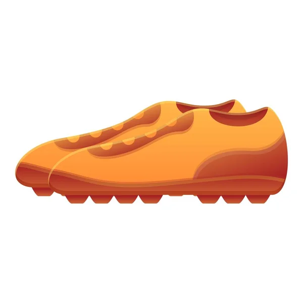 Icono de botas de fútbol atleta, estilo de dibujos animados — Vector de stock