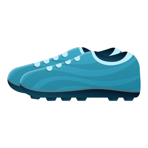 Competencia fútbol botas icono, estilo de dibujos animados — Vector de stock