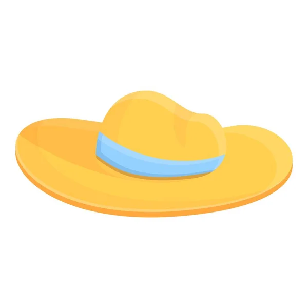 Chapeau d'été icône, style dessin animé — Image vectorielle