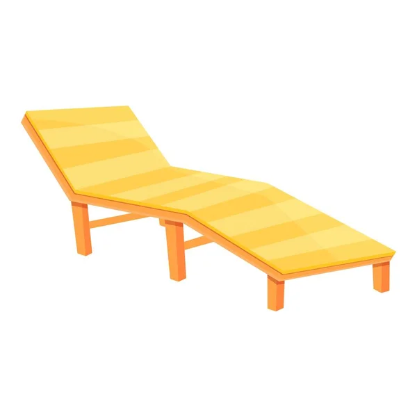 Summer party beach chair icon, cartoon style — Stock Vector