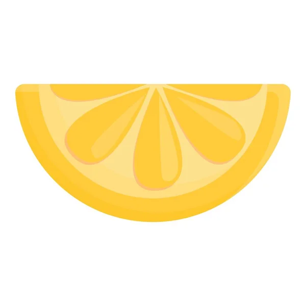 Summer party lemon slice icon, cartoon style — Stock Vector