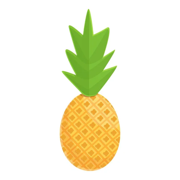 Sommerfest Ananas-Ikone im Cartoon-Stil — Stockvektor