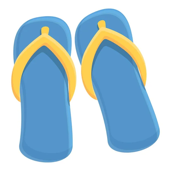 Zomer strand slippers icoon, cartoon stijl — Stockvector