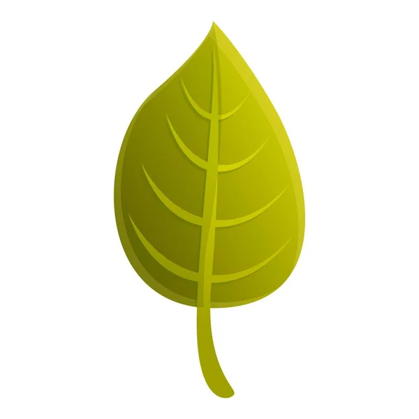 Πράσινο φύλλο δέντρου εικονίδιο, στυλ κινουμένων σχεδίων — Διανυσματικό Αρχείο