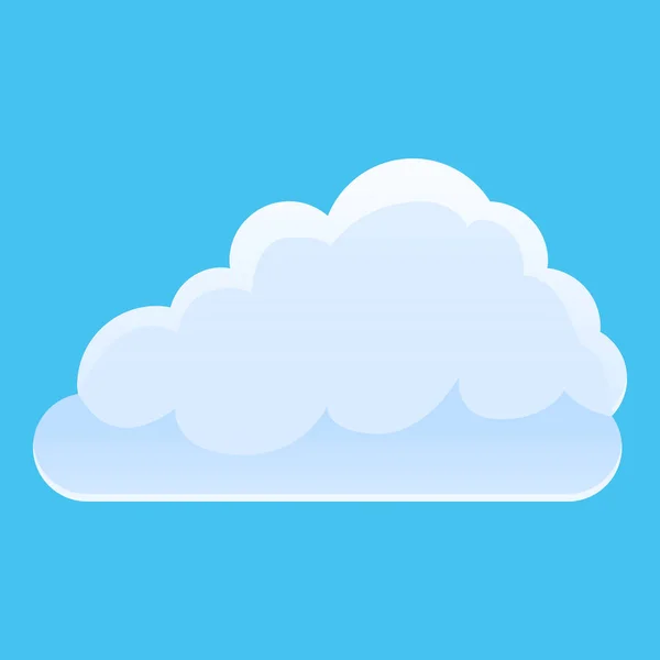 Icône nuage brillant, style dessin animé — Image vectorielle