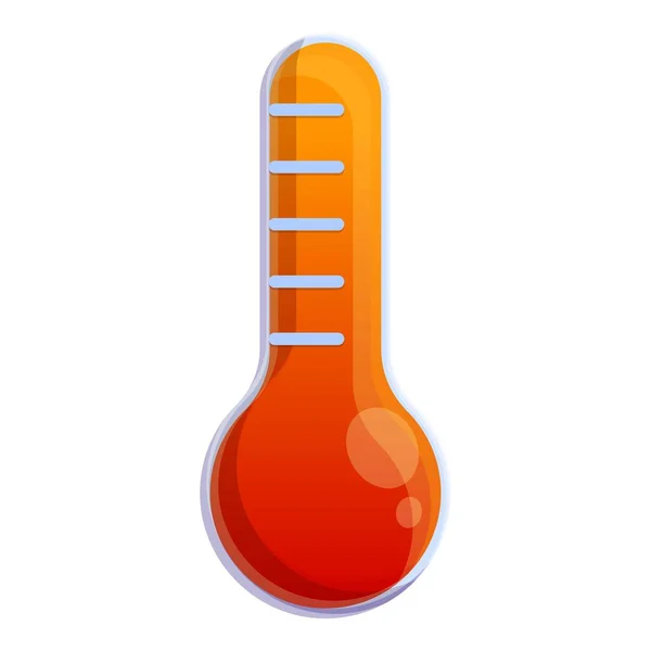 Weltweit warme Hochtemperatur-Ikone im Cartoon-Stil — Stockvektor