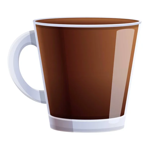 Icono de taza de café caliente, estilo de dibujos animados — Vector de stock