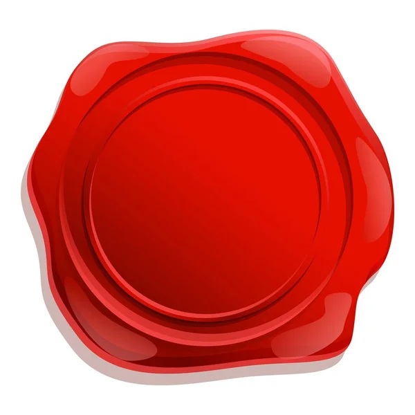 Design wax seal icon, cartoon style — Stock Vector