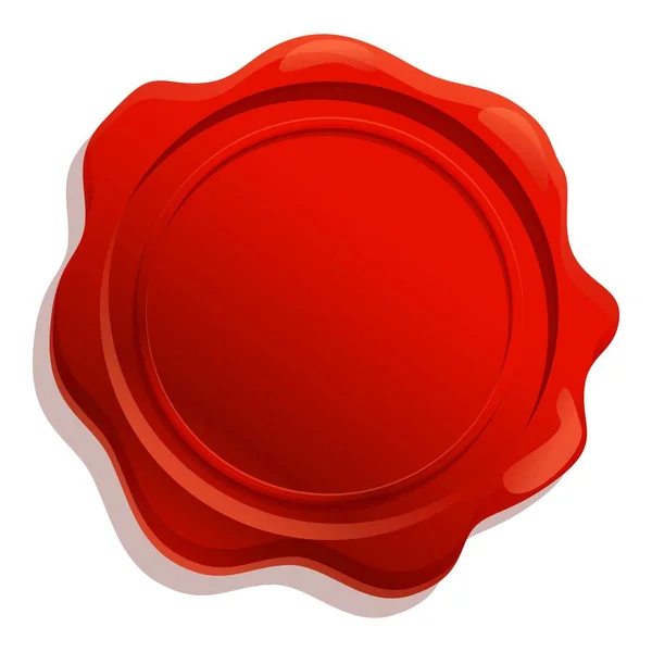 Insignia wax seal icon, cartoon style — Stock Vector