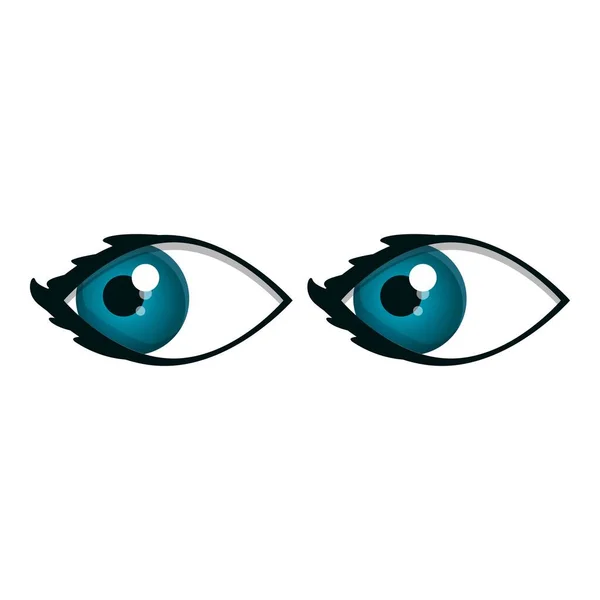 Kid eyes icoon, cartoon stijl — Stockvector