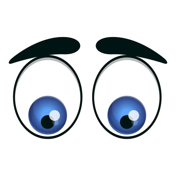 Guardando l'icona degli occhi, stile cartone animato — Vettoriale Stock