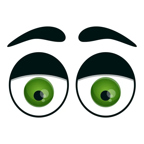Icona occhi stanchi, stile cartone animato — Vettoriale Stock
