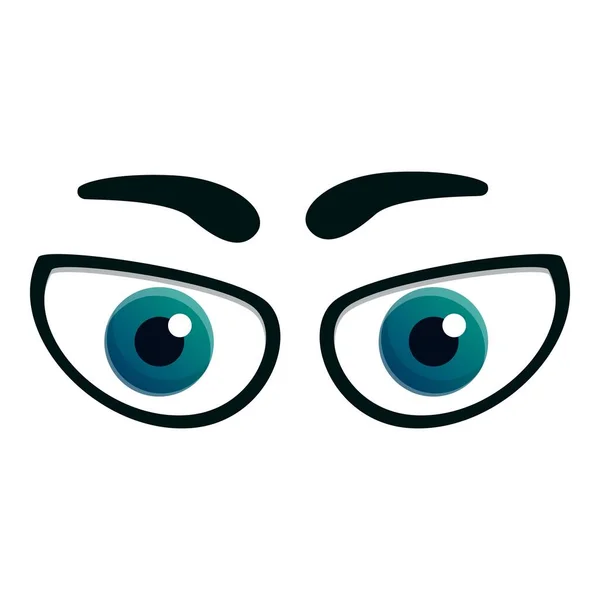 Icono de ojos emocionales, estilo de dibujos animados — Vector de stock