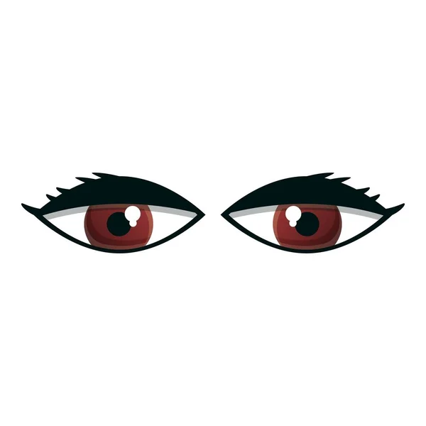 Make-up Augen Symbol, Cartoon-Stil — Stockvektor