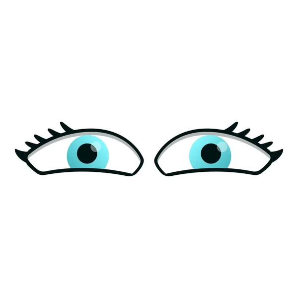 Kinderen ogen pictogram, cartoon stijl — Stockvector