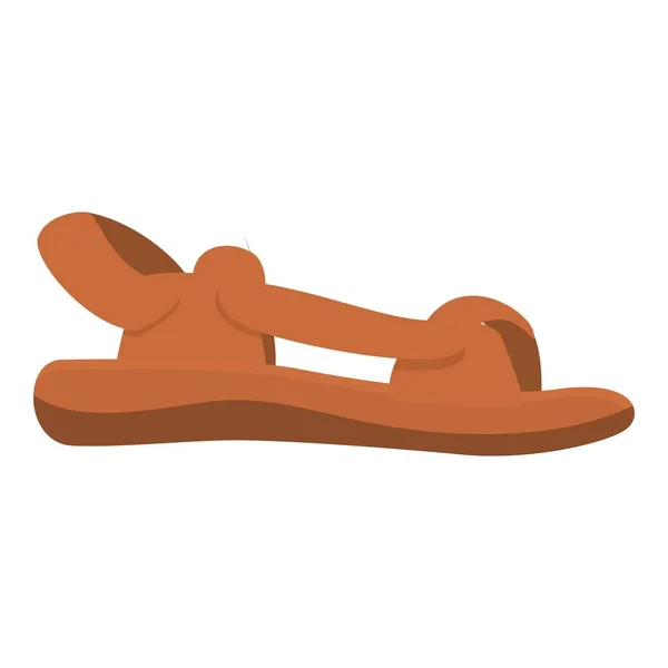 Пляжний сандалі значок, мультиплікаційний стиль — стоковий вектор