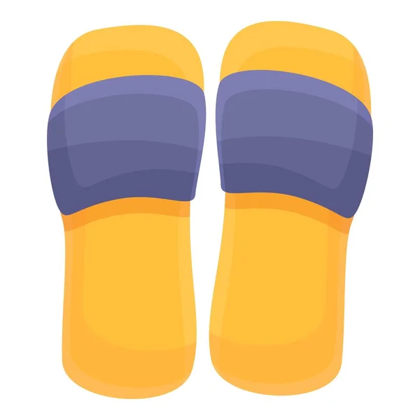 Sandalias de playa de goma icono, estilo de dibujos animados — Vector de stock