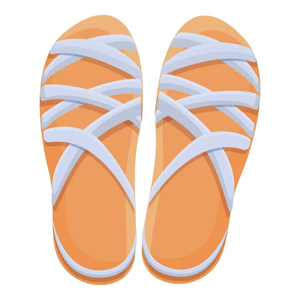 Sandalias de tacón icono, estilo de dibujos animados — Vector de stock