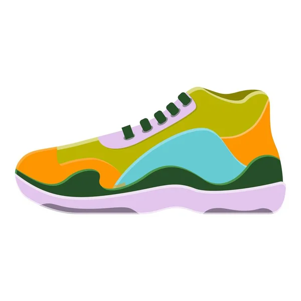 Färgglada sneakers ikon, tecknad stil — Stock vektor