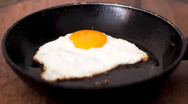 Hot Scrambled Eggs Frying Pan — Stock Photo, Image