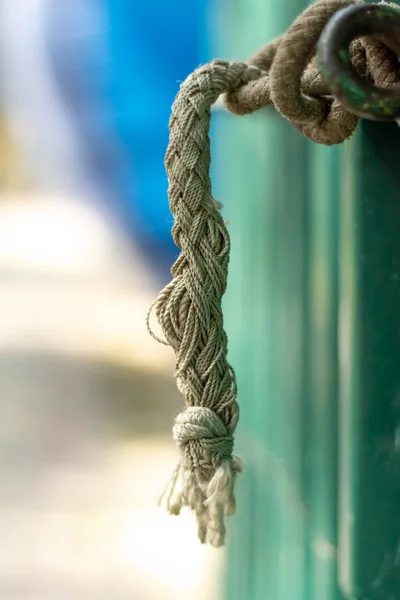 old rope tied in a knot