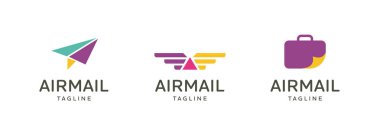 Vektör uçak seyahat Logo Amblem Tasarımı