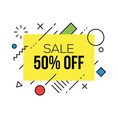 Renkli satış rozetleri tasarım şablonları