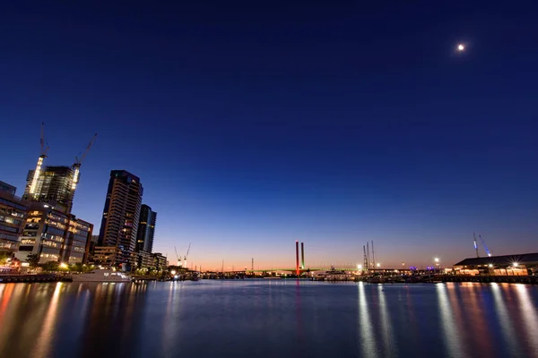 View Bolte Bridge Docklands Evening Melbourne Australia — Stock Photo, Image