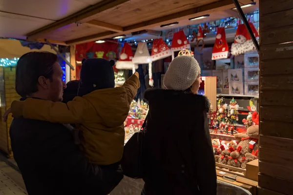 Umění Řemesla Stánek Roce 2018 Vánoční Trh Bruselu Belgie — Stock fotografie