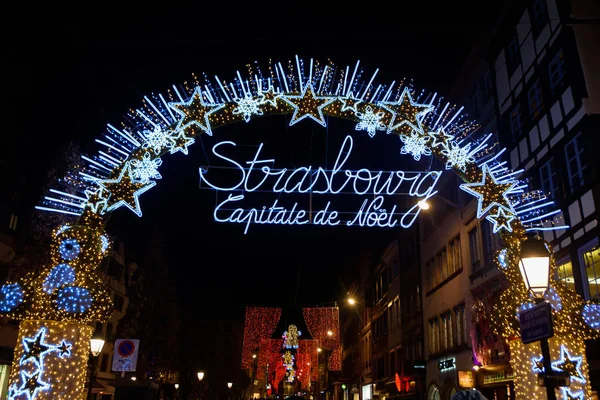 Kerstmarkt Van 2018 Straatsburg Hoofdstad Noel Frankrijk Een Terroristische Aanval — Stockfoto