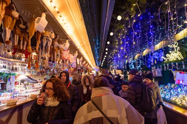 2018 Vánoční Trh Štrasburku Hlavního Města Noel Oblasti Alsasko Francie — Stock fotografie