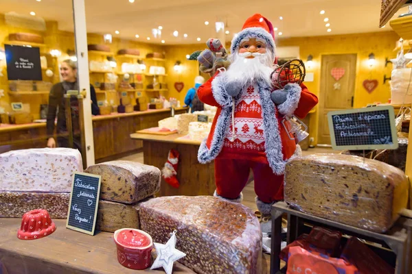 Kerstdecoratie Winkels Straatsburg Hoofdstad Noel Frankrijk — Stockfoto