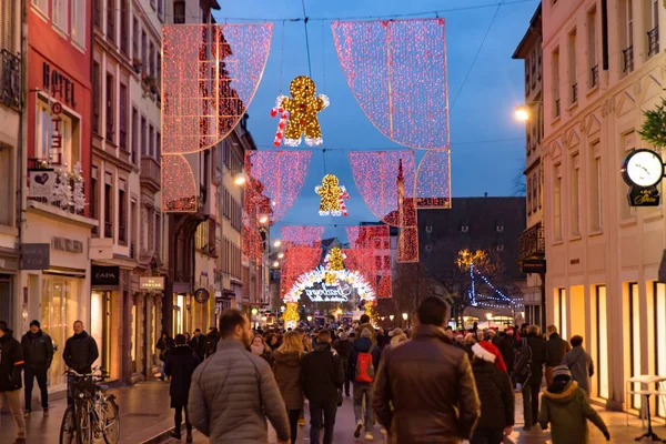 2018 Mercado Natal Estrasburgo Capital Noel Alsácia França — Fotografia de Stock