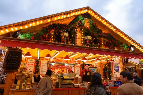 2018 Kerstmarkt Tuilerieën Paris Frankrijk — Stockfoto